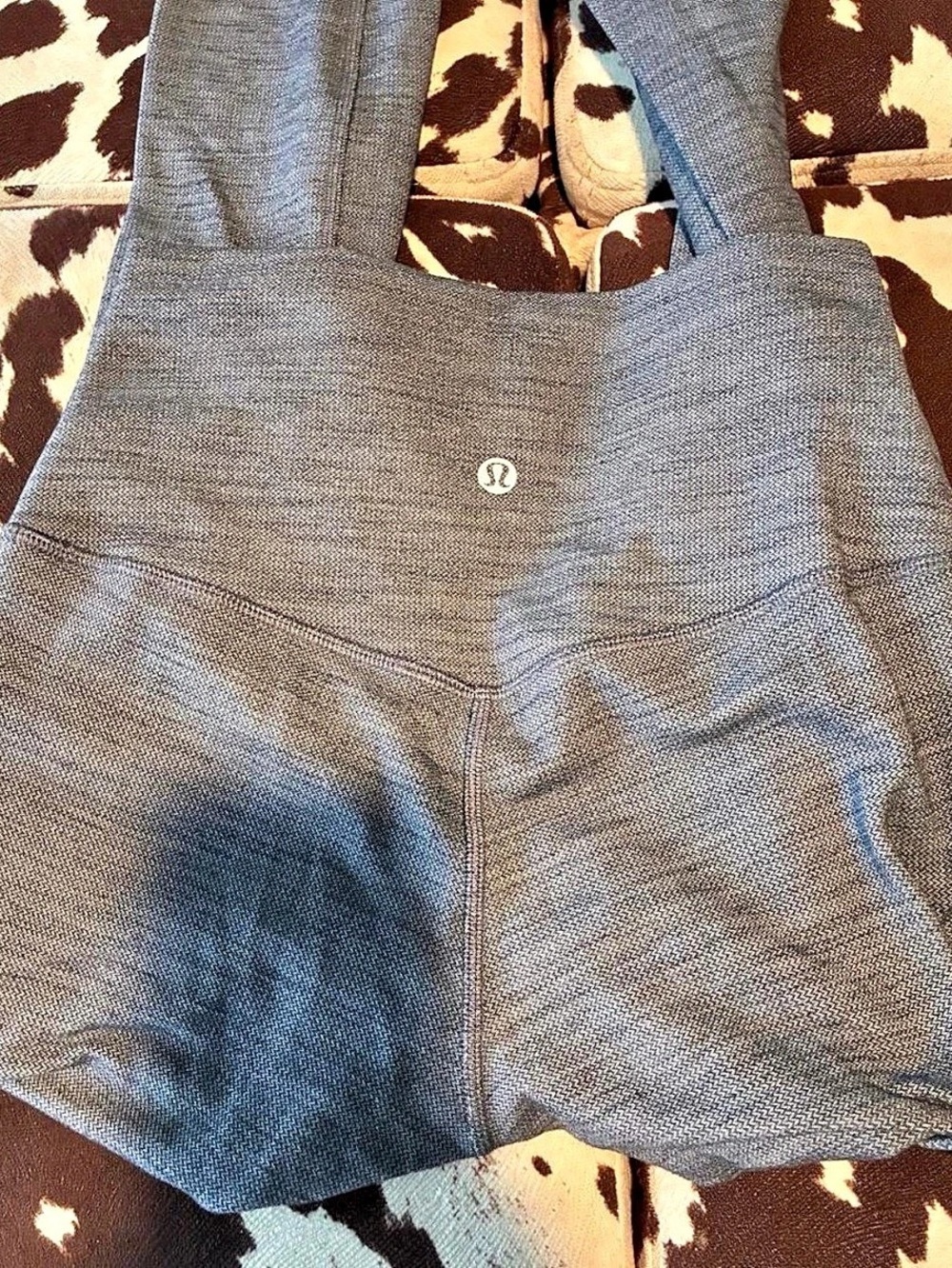 lululemon Align Pant II 25" Mini Heathered Herringbone Gray Leggings Size 4